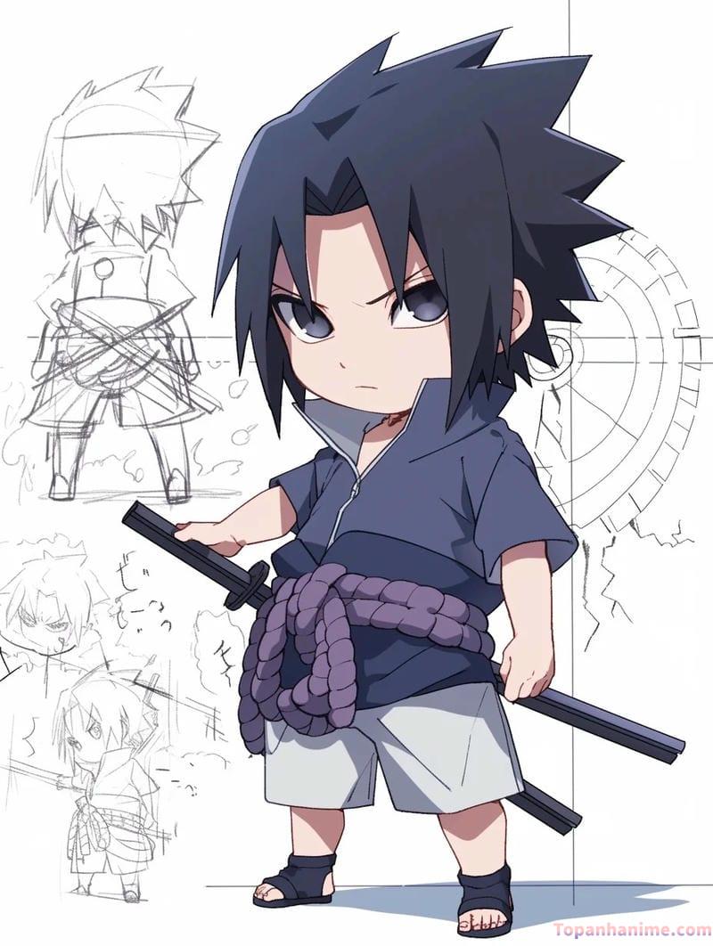 ảnh anime nam chibi tinh nghịch