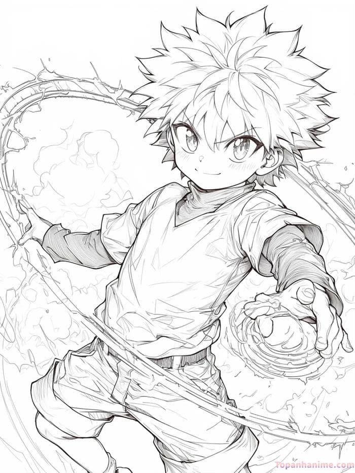 ảnh anime nam trắng đen trầm tư