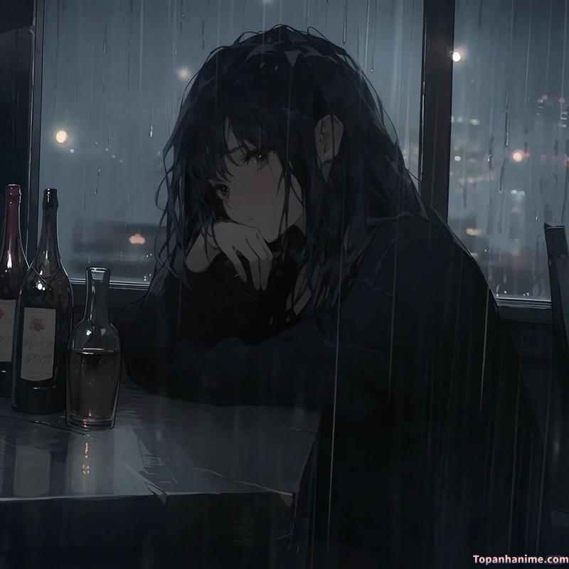 ảnh anime nữ buồn cô đơn