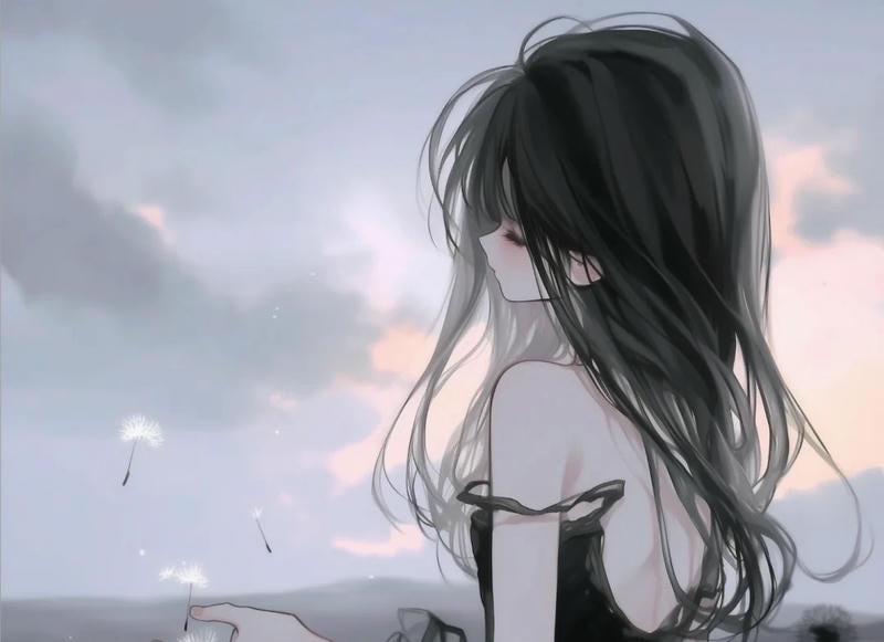 ảnh anime nữ buồn cô đơn