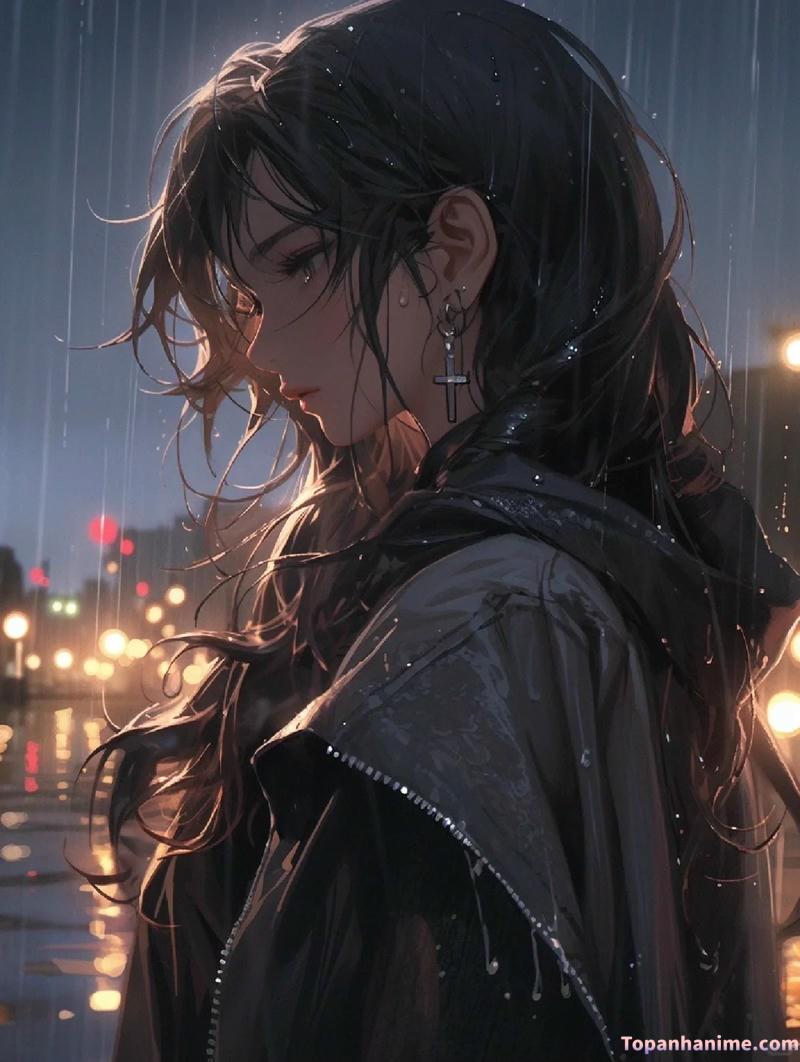 ảnh anime nữ buồn tâm trạng