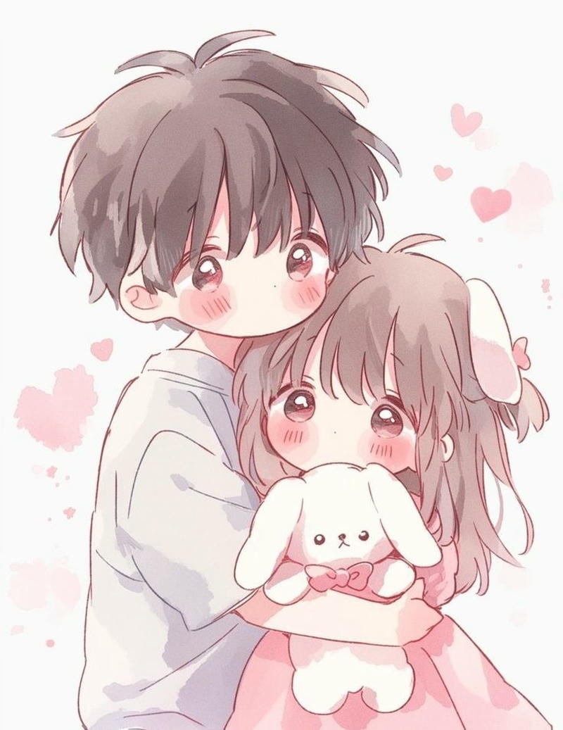 ảnh cặp đôi chibi cute