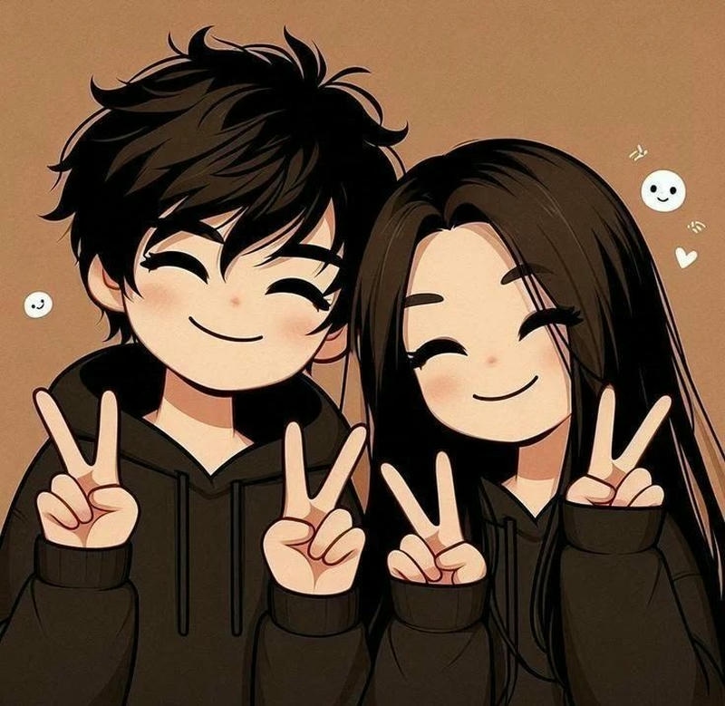 ảnh cặp đôi chibi