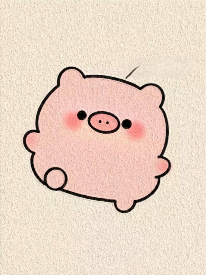 ảnh chibi con heo béo cute
