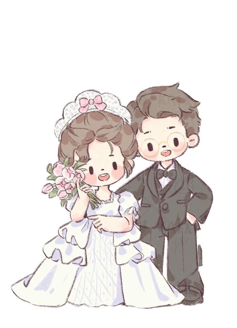 ảnh cưới chibi đẹp