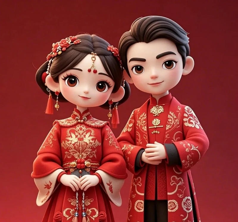 ảnh cưới chibi 