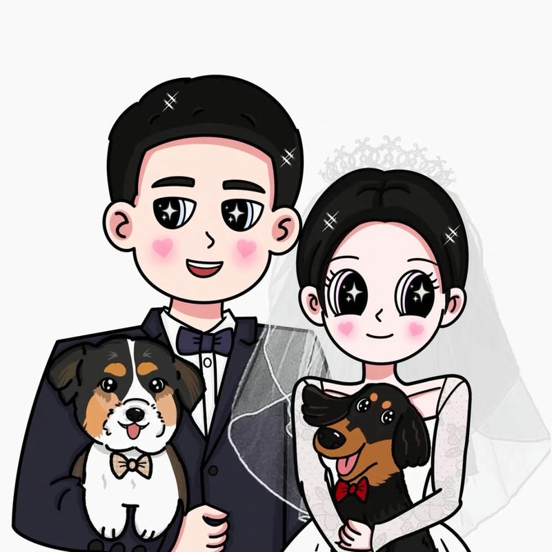 ảnh cưới chibi hài