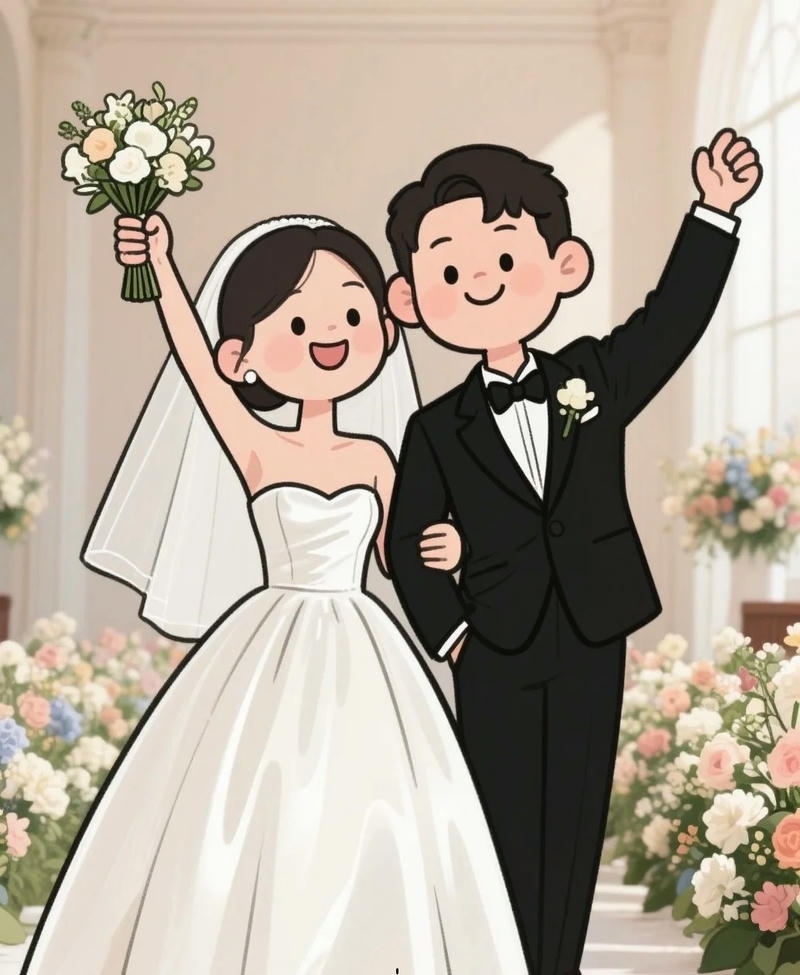 ảnh cưới chibi