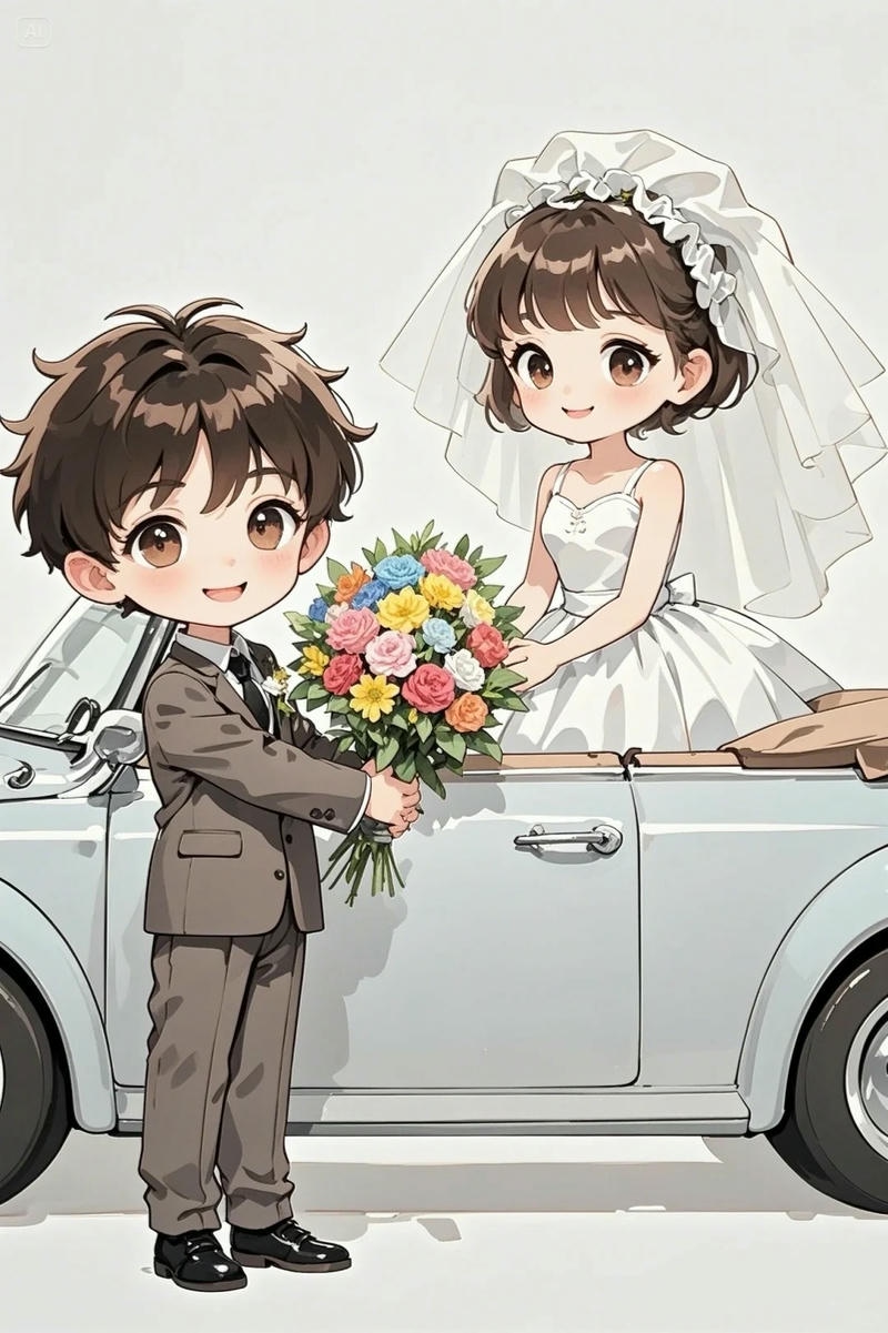 ảnh đám cưới chibi