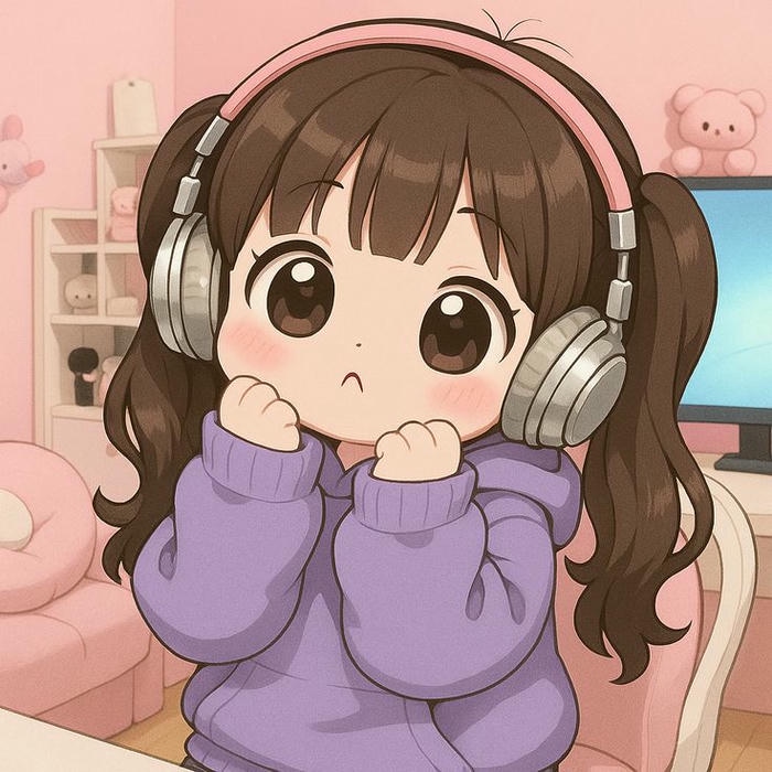 ảnh jennie chibi nghe nhạc