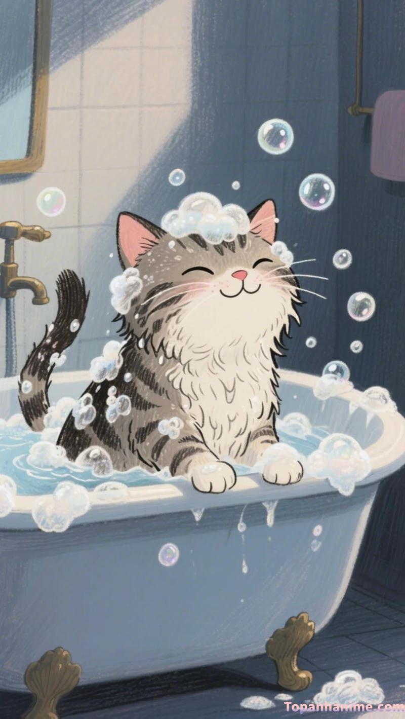 ảnh mèo anime đáng yêu