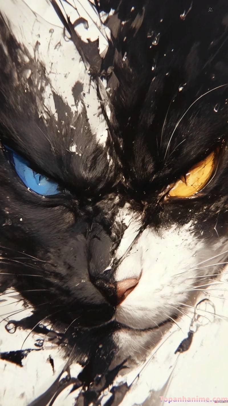 ảnh mèo anime dễ mến