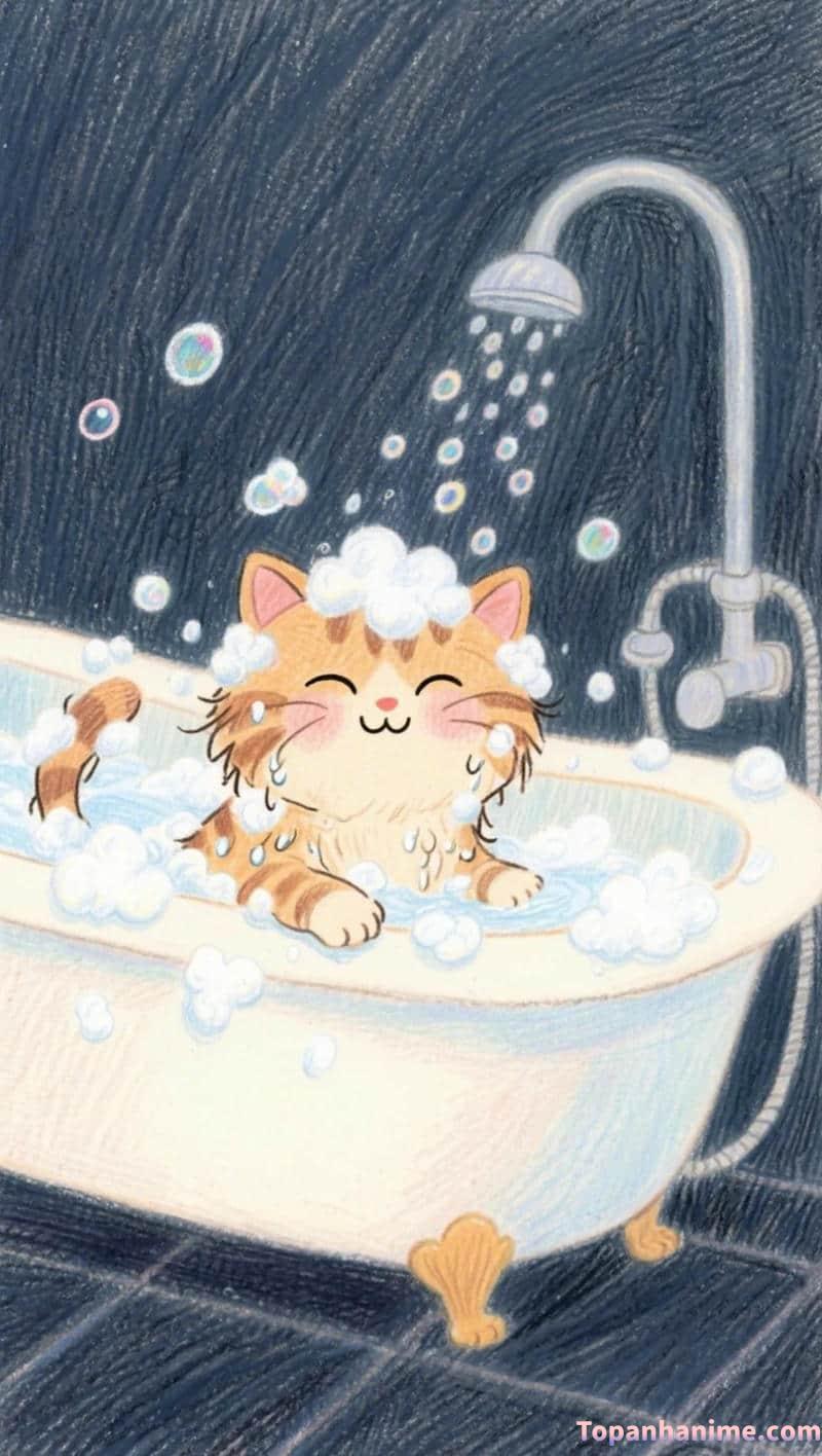 ảnh mèo anime dễ thương