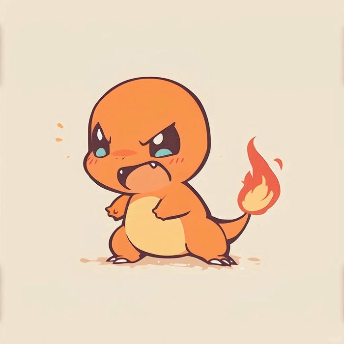 ảnh rồng chibi bốc lửa