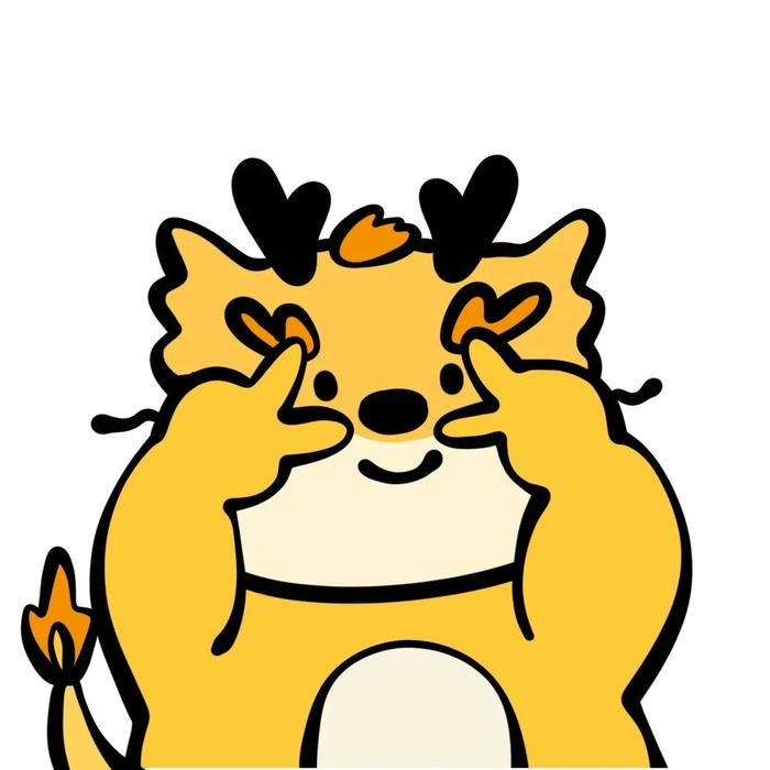 ảnh rồng chibi màu vàng