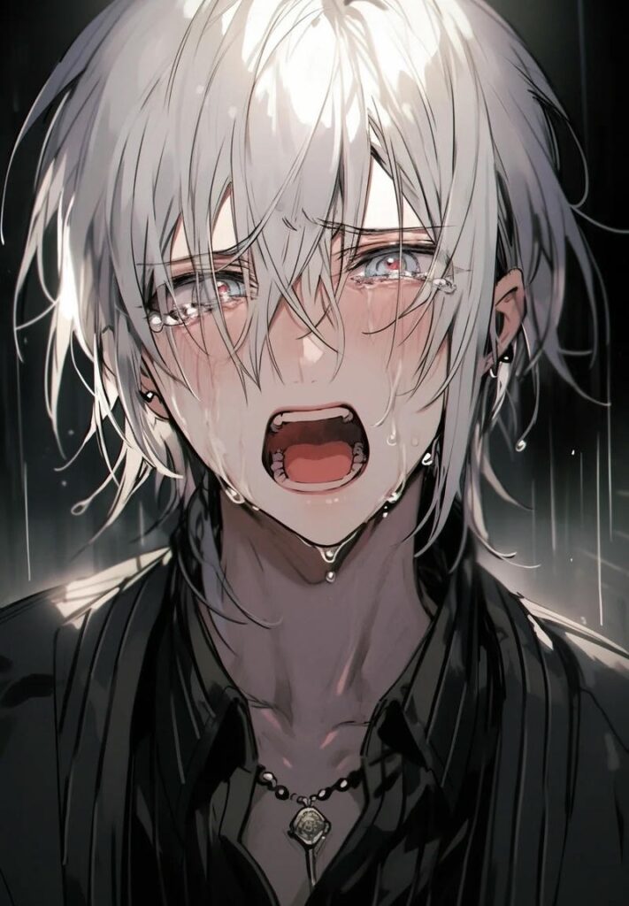 anime nam buồn khóc