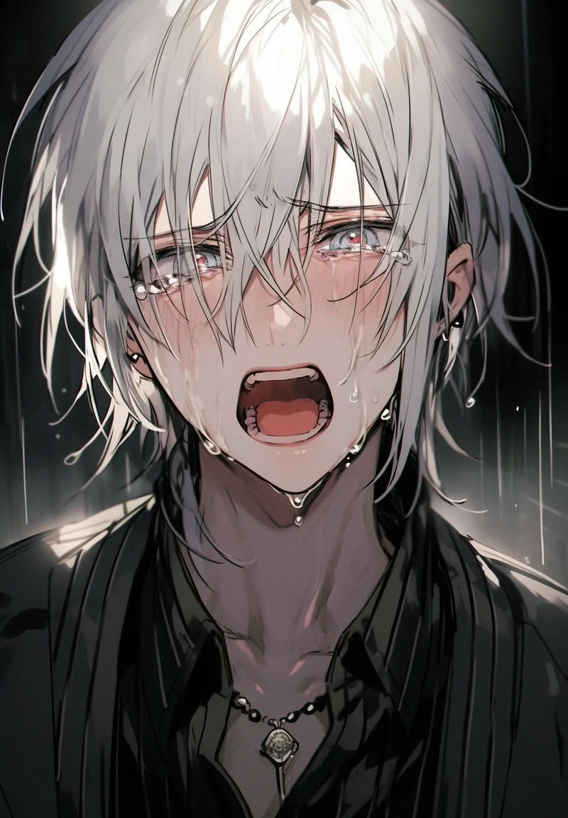anime nam buồn khóc
