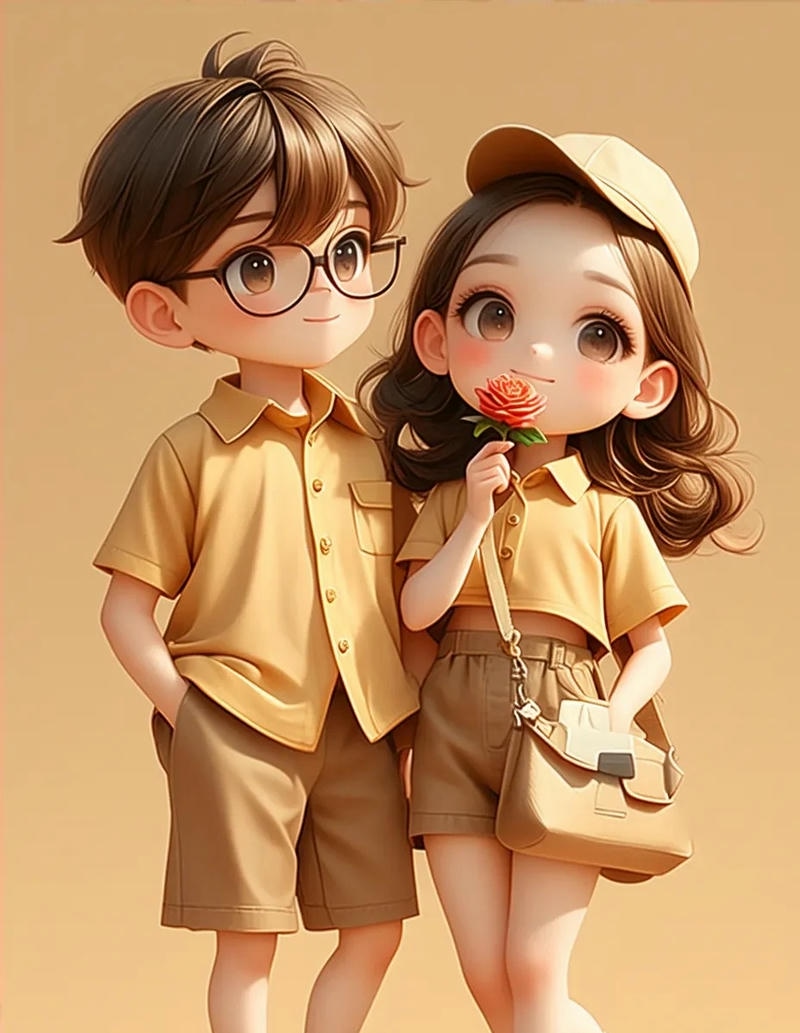 avatar đôi chibi cute