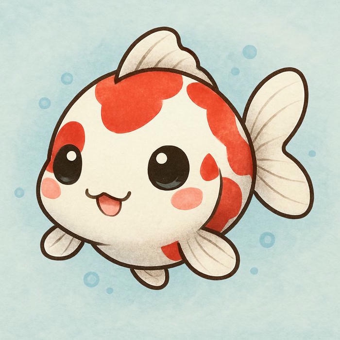 cá chibi cá koi béo