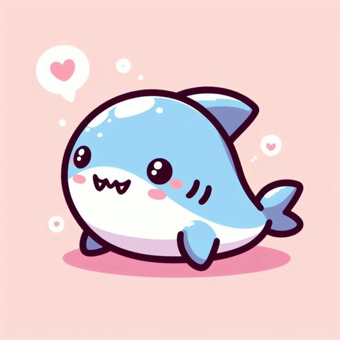 cá heo chibi