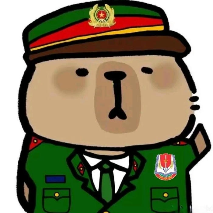 capypara chibi công an dễ thương