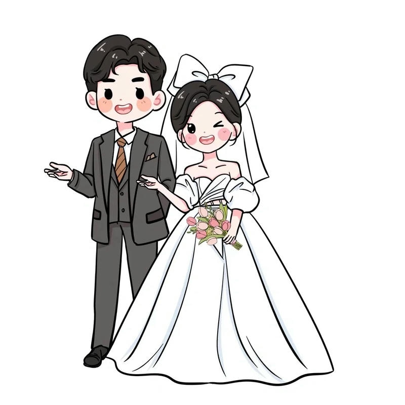 chibi ảnh cưới