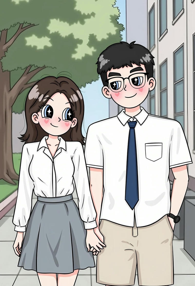 chibi cặp đôi dễ thương