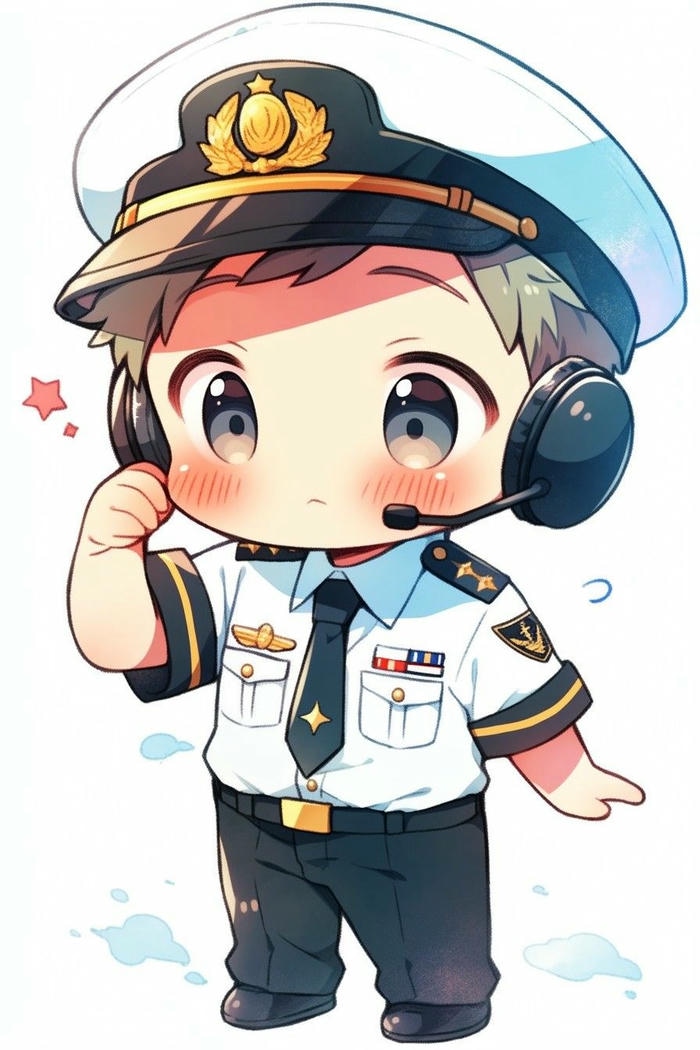 chibi công an dễ thương cảnh sát