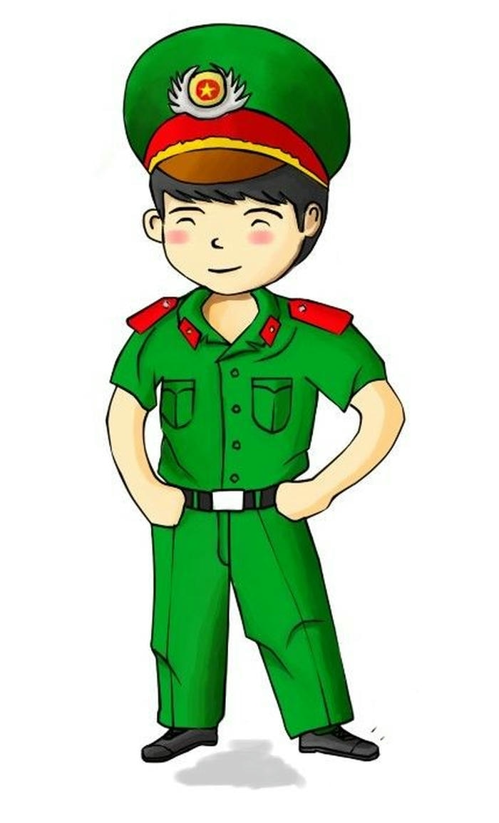 chibi công an dễ thương đẹp trai