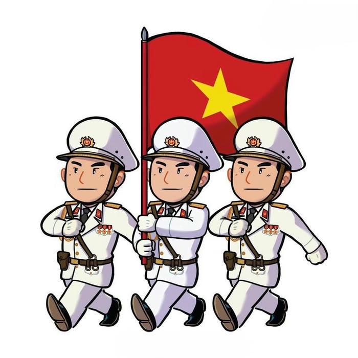 chibi công an dễ thương ngày 2-9