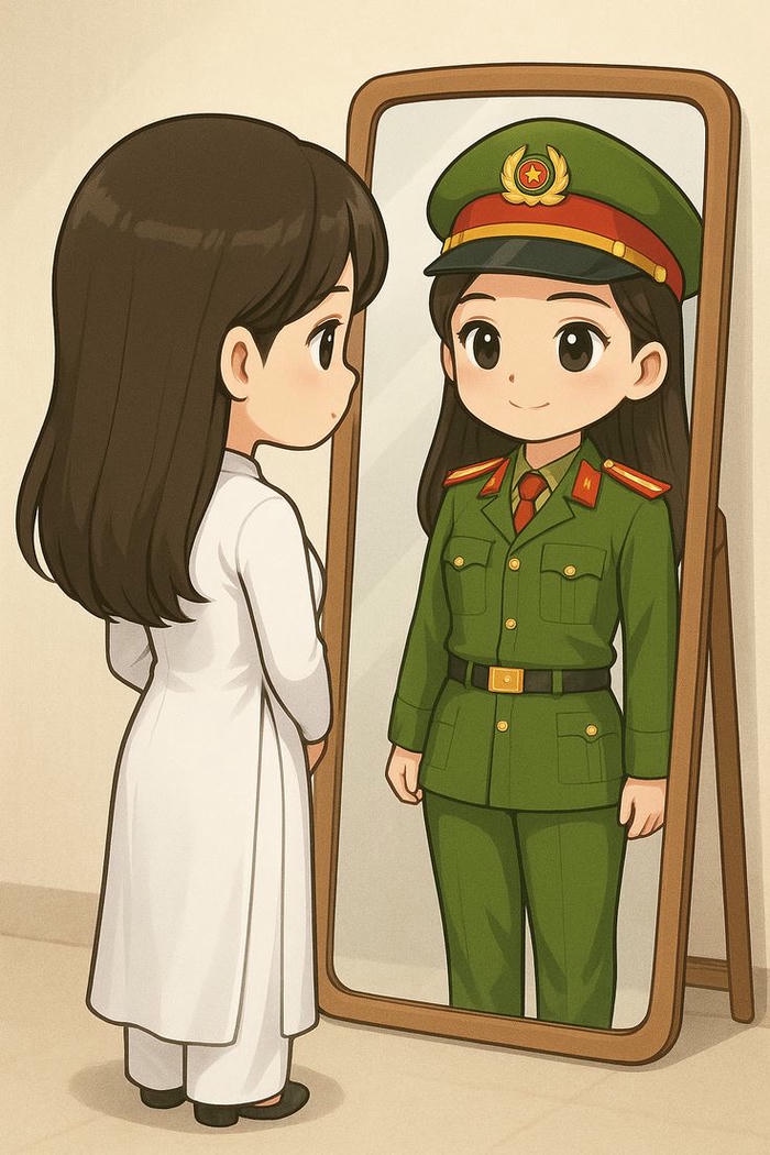 chibi công an dễ thương nữ đẹp