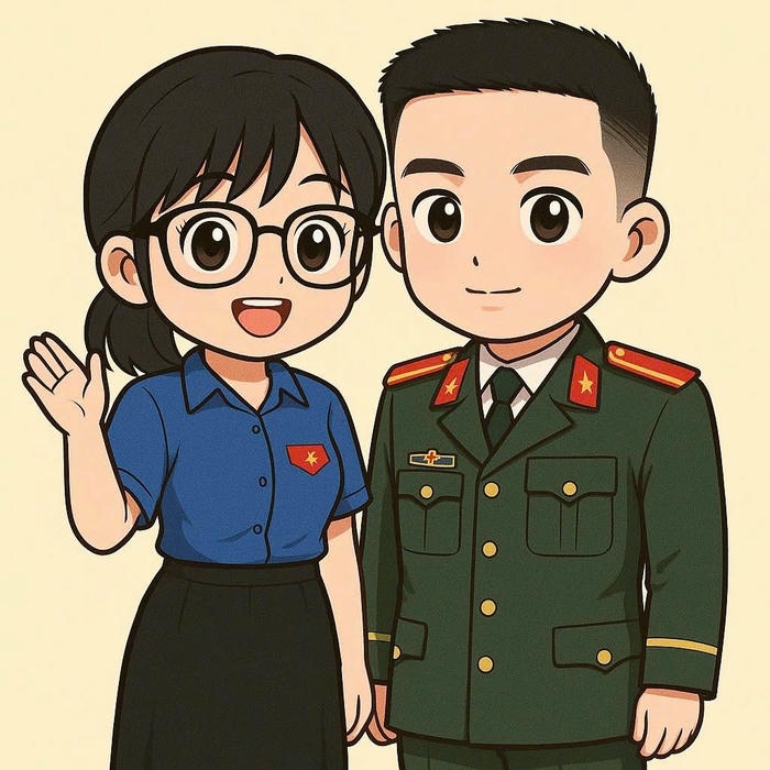 chibi công an dễ thương