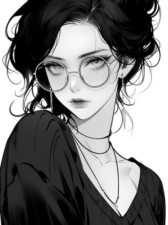 60+ Ảnh anime nữ trắng đen đơn giản đẹp mắt