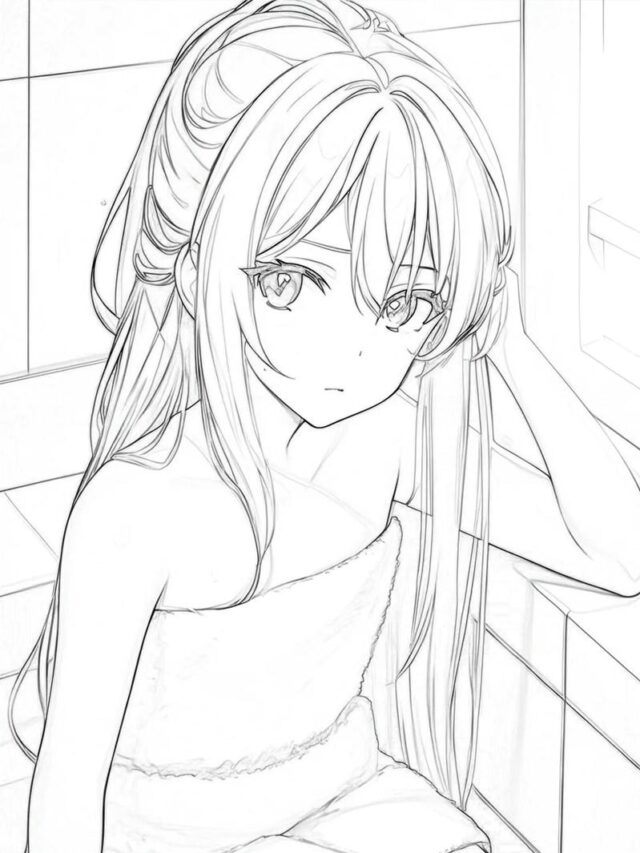 102+ Hình ảnh anime không màu đơn giản cho bé