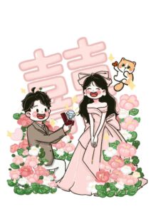 ghép ảnh cưới chibi
