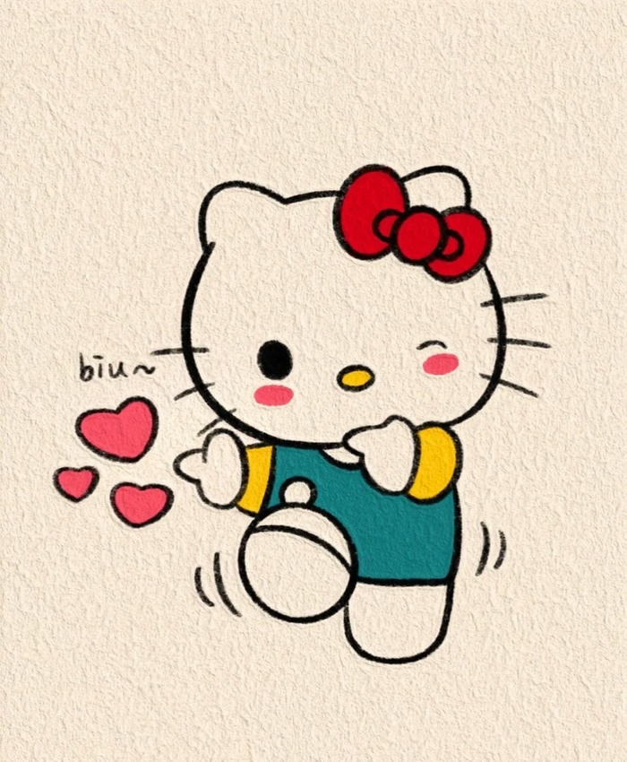 hello kitty chibi bắn tim