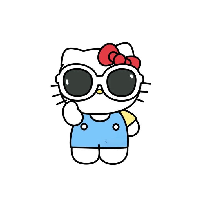 hello kitty chibi đoe kính dâm