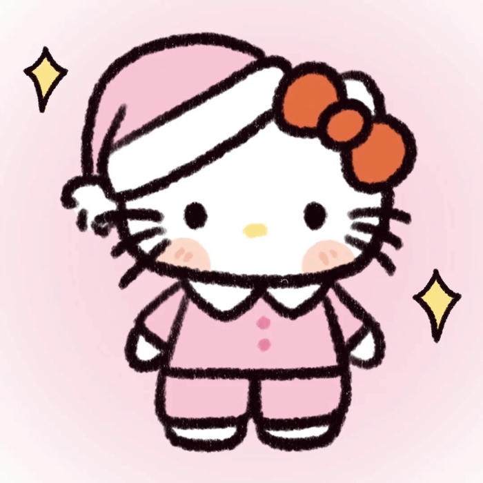 hello kitty chibi mặc đồ ngủ