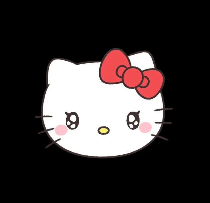 hello kitty chibi nền đen