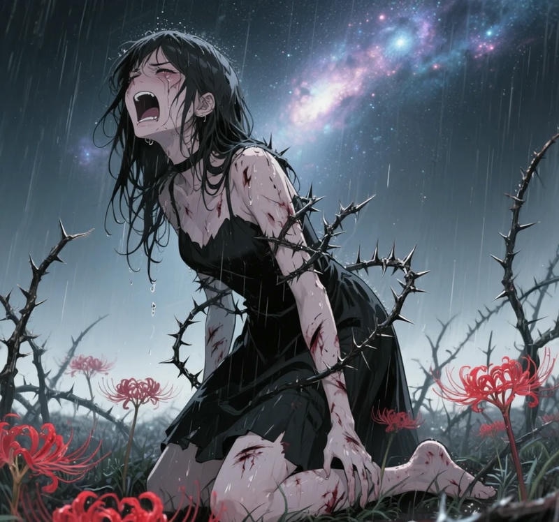 hình ảnh anime buồn nữ khóc