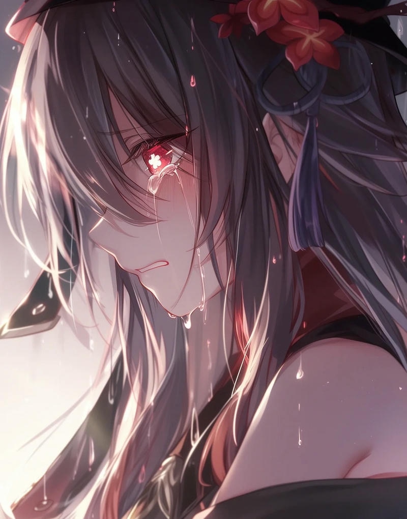 hình ảnh anime buồn nữ khóc