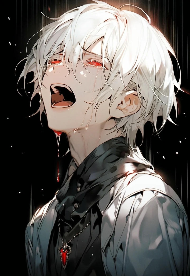hình ảnh anime khóc nam
