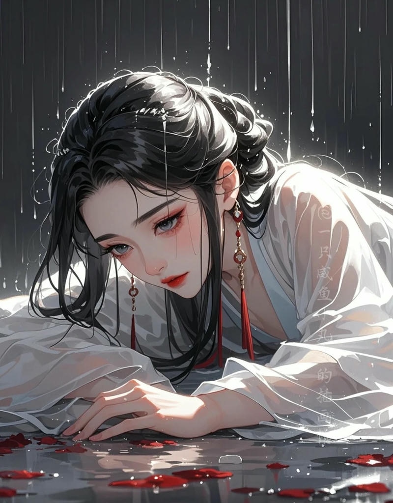 hình ảnh anime nữ khóc