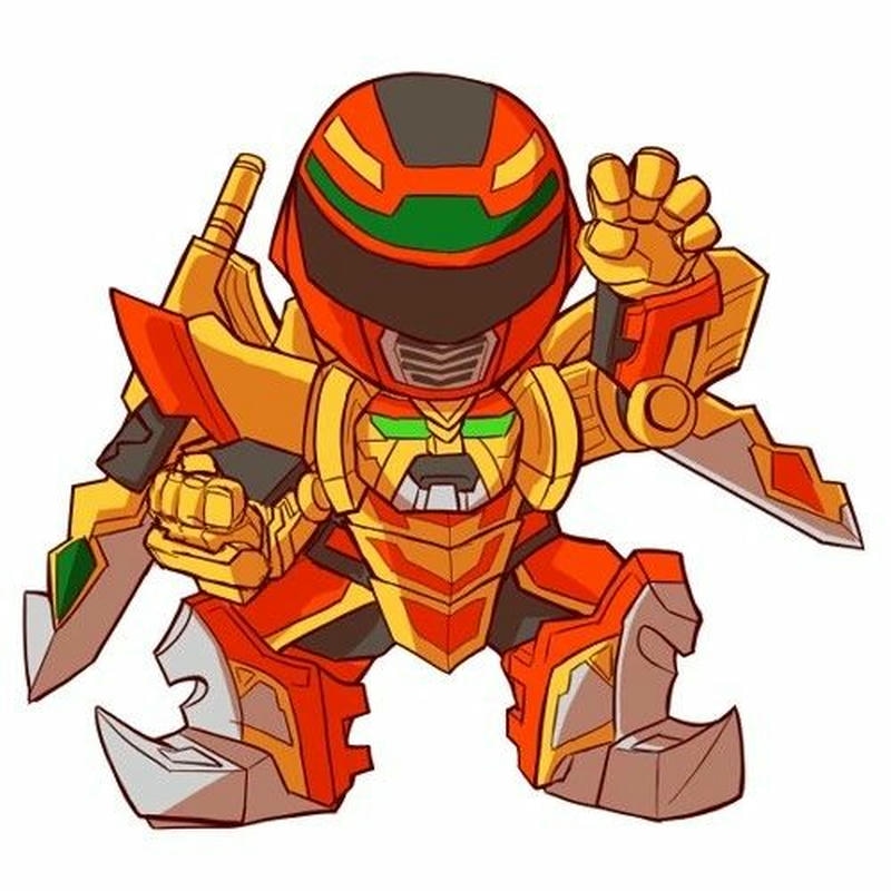 hình ảnh siêu nhân gao chibi đỏ biến hình
