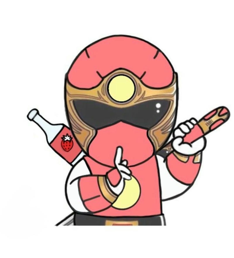 hình ảnh siêu nhân gao chibi màu hồng