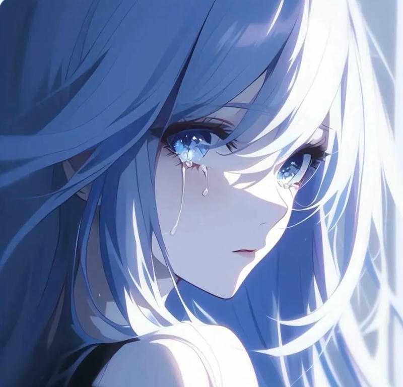 hình anime khóc cute