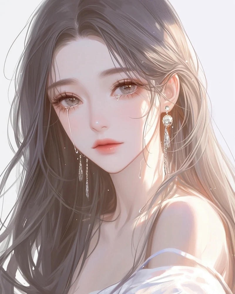 hình anime nữ khóc