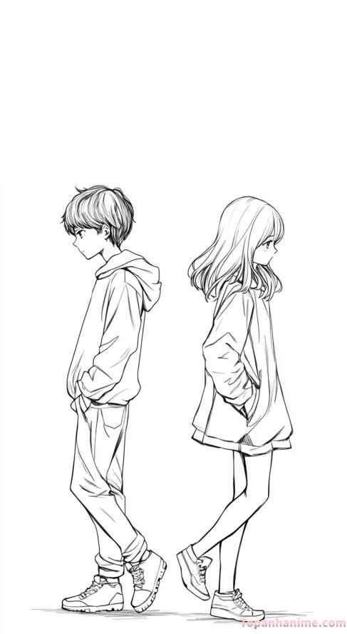 hình chia tay anime nam nữ đau lòng