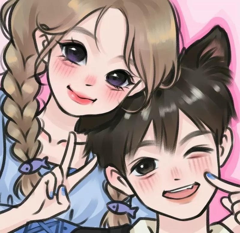 hình chibi cặp đôi cute