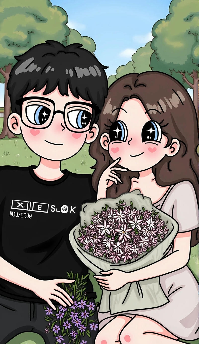 hình chibi cặp đôi dễ thương